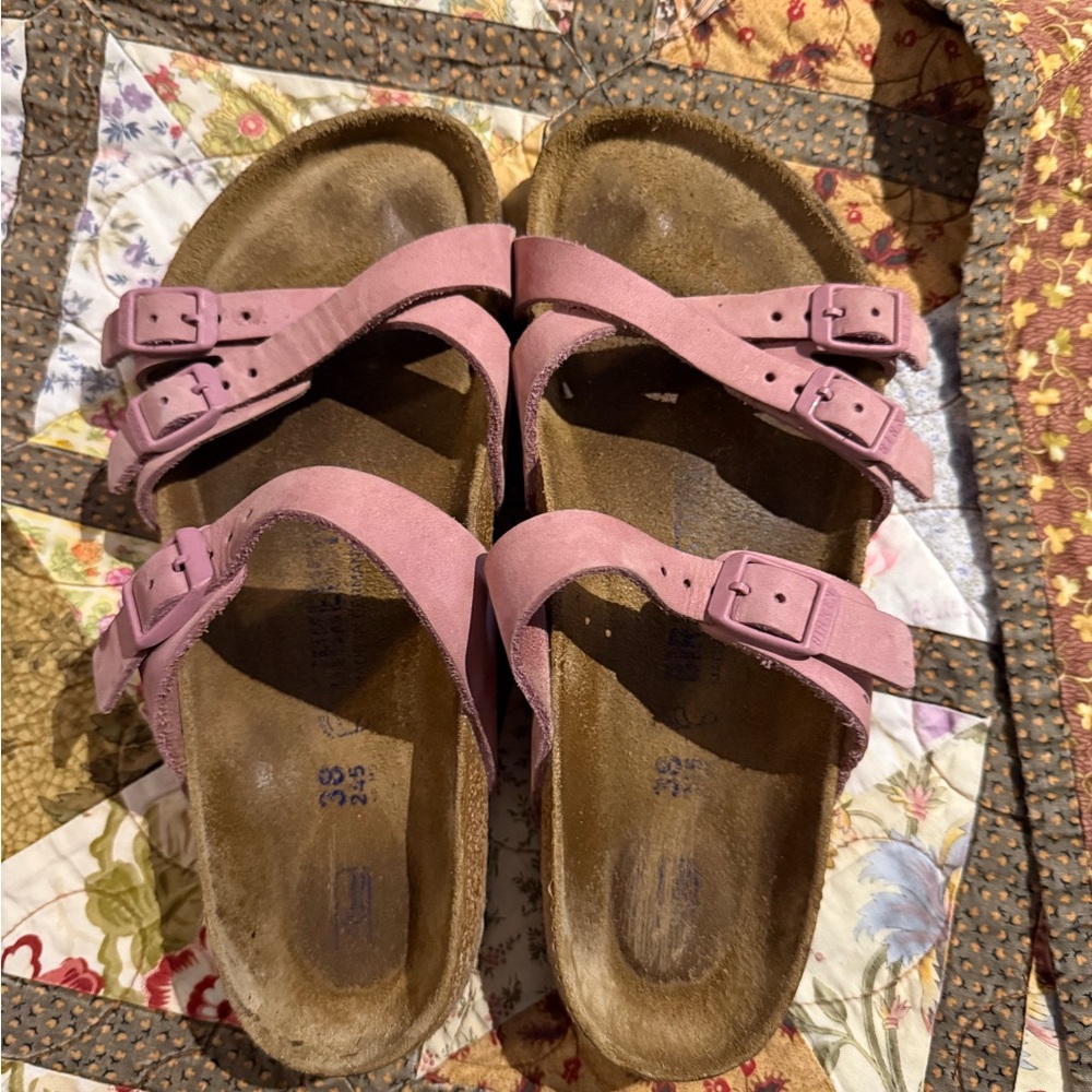Birkenstock Pink Suede Sandals